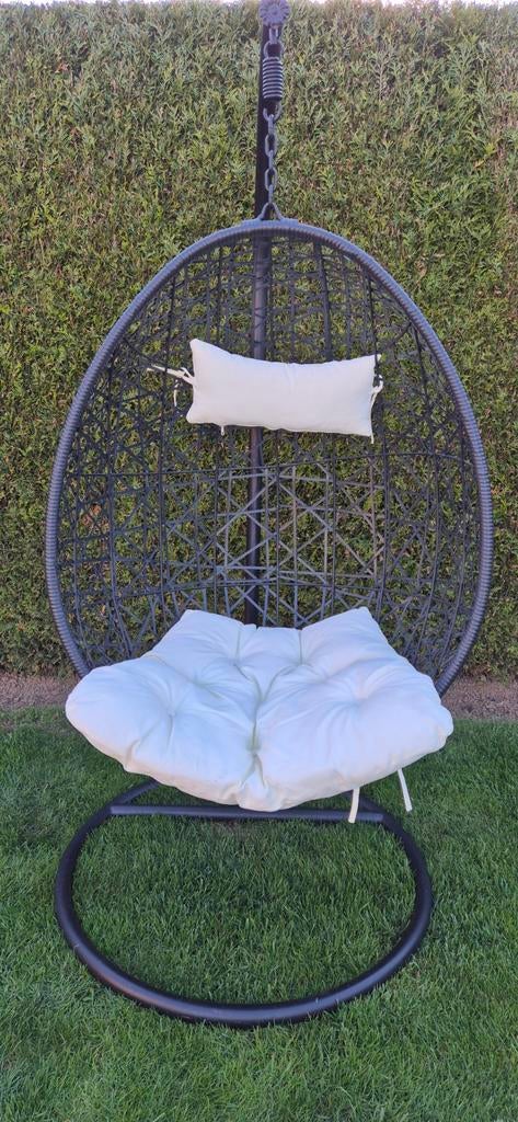 Zwarte Hangstoel Ei Xenos Swing met kussen, Ophalen, Gebruikt