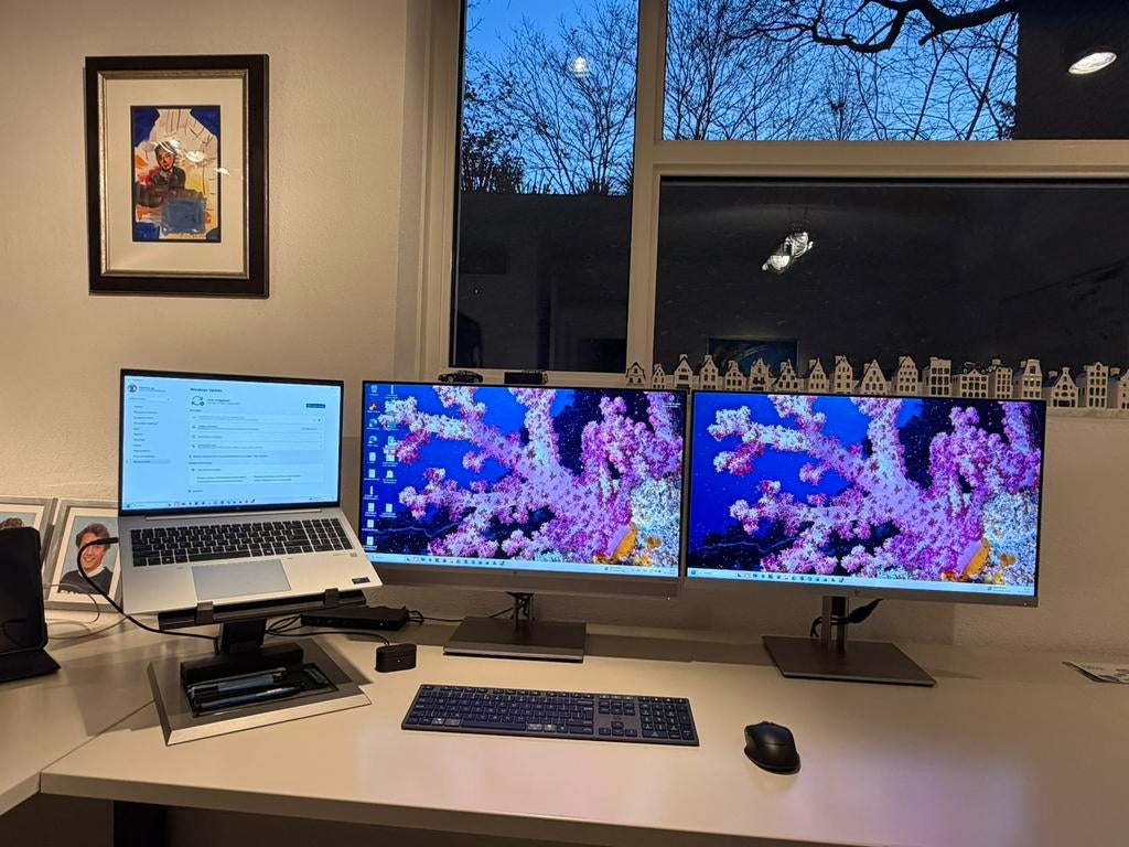 HP beeldschermen met ingebouwde TEAMS camera’s, Ophalen, IPS, Full HD, Zo goed als nieuw