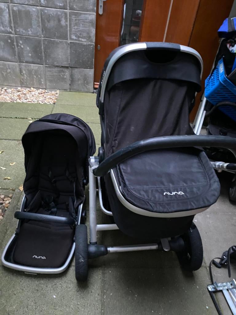 Nuna kinderwagen met reiswieg en regenhoes, Kinderen en Baby's, Kinderwagens en Combinaties, Overige merken, Gebruikt, Ophalen of Verzenden