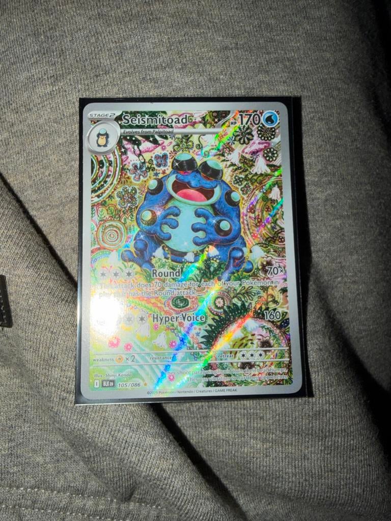 Pokémon Kaart Seismitoad EX Full Art Foil (105/086), Ophalen of Verzenden, Zo goed als nieuw, Losse kaart, Foil