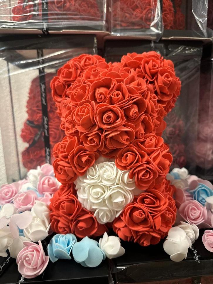 Rozen beren Valentijn geschenk - verjaardag - Liefde NIEUW, Verzamelen, Beren en Cherished Teddies, Nieuw, Beeldje, Cherished Teddies