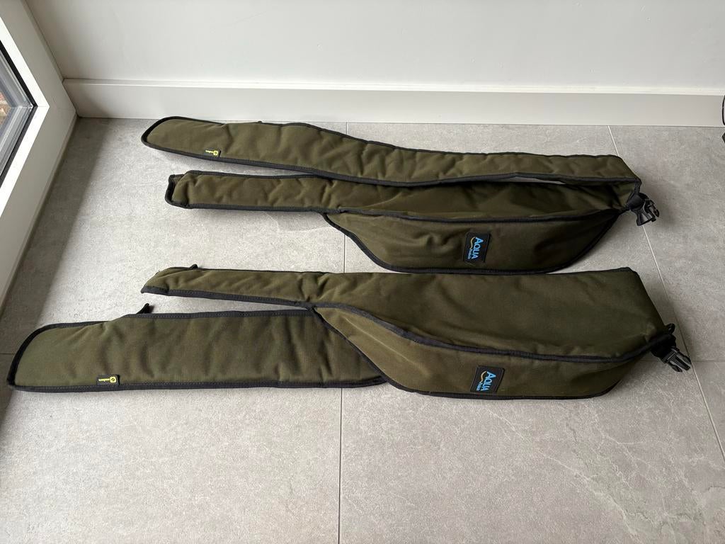 2x Aqua Products Full Rod Sleeve 12ft Hengel Foedraal, Ophalen of Verzenden, Gebruikt, Koffer of Tas