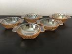 5 roze/parlemoer dessert schaaltjes. Merk Huilor Croix Verte, Ophalen of Verzenden