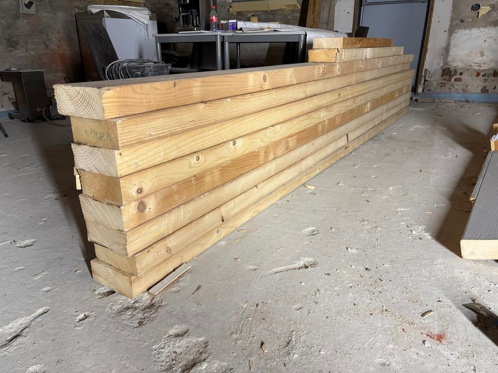 8x houten balk 171x71 gebruikt, Ophalen, Zo goed als nieuw, 250 cm of meer, Balken