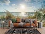 Fotobehang / Behang - Natuur - Strand met Duinen en Zee, Verzenden, Minder dan 10 m², Info@fotobehangkoning.nl, Groen