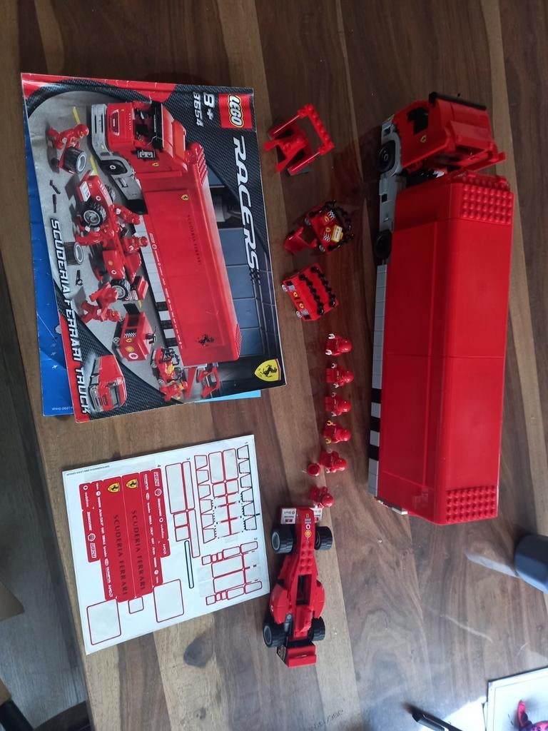 Lego Racers 8654 Ferrari F1 Truck - Complete Set, Ophalen of Verzenden, Gebruikt, Lego