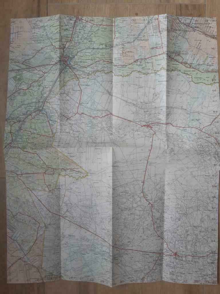 022O / Coevorden stafkaart uit 1935, Ophalen of Verzenden, 1800 tot 2000, Landkaart, Zo goed als nieuw