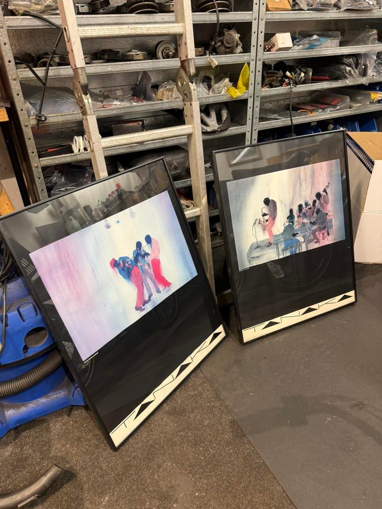 Tanaka jazz posters, Huis en Inrichting, Woonaccessoires | Lijsten, Ophalen, Zo goed als nieuw, Hout, Minder dan 50 cm