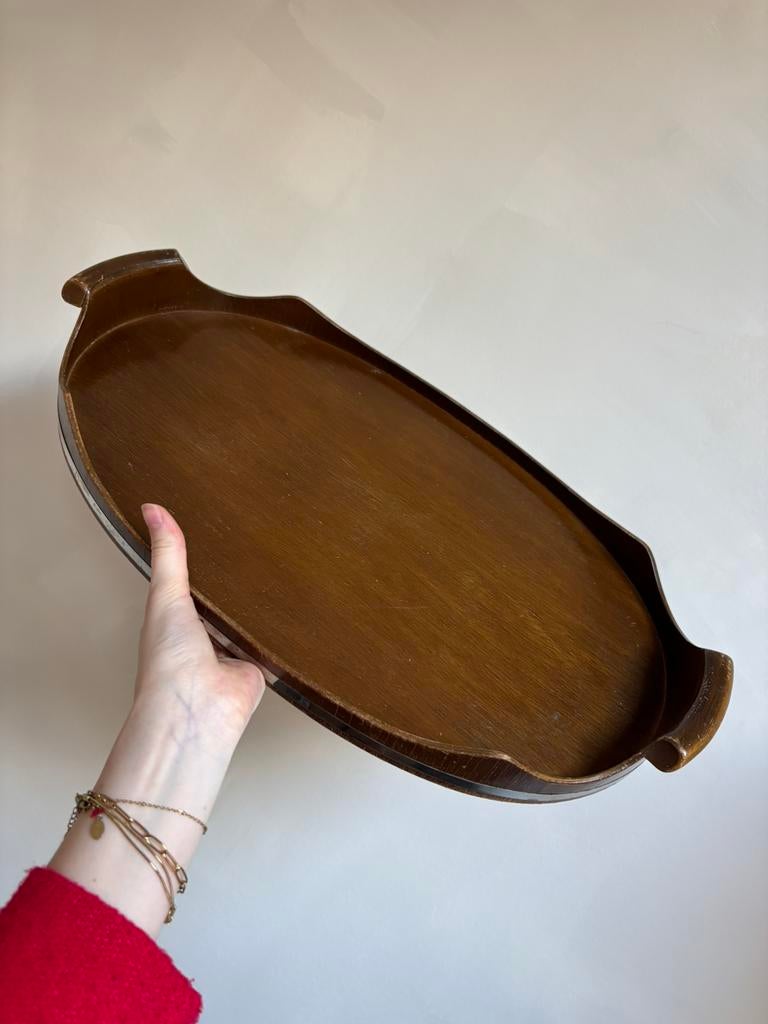 Vintage Jaren ‘60/70 dienblad, Huis en Inrichting, Ophalen of Verzenden, Gebruikt, Hout