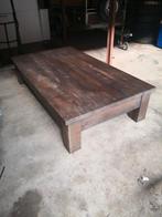 Eiken salontafel met lade, Huis en Inrichting, Tafels | Salontafels, 100 tot 150 cm, Minder dan 50 cm, Rechthoekig, 50 tot 100 cm