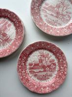 Vintage Engels Rood Servies Ironstone Tableware, Ophalen, Gebruikt, Bord(en), Overige stijlen
