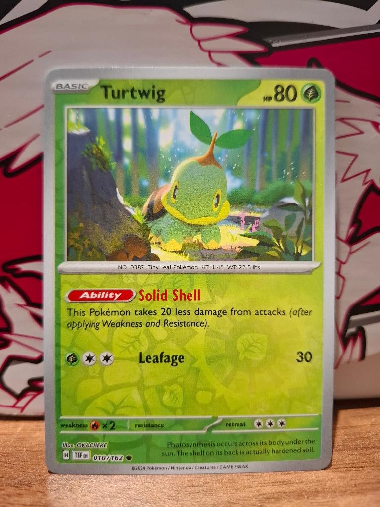 Pokemon Turtwig TEF 010/162 reverse holo, Hobby en Vrije tijd, Verzamelkaartspellen | Pokémon, Ophalen of Verzenden, Nieuw, Losse kaart