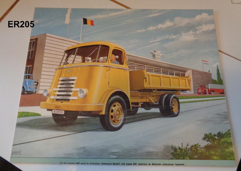 daf tekening Belgie, Ophalen of Verzenden, 1960 tot 1980, Zo goed als nieuw, Overige onderwerpen