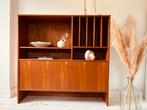 Vintage retro dressoir highboard teakhout lp kast boekenkast, Ophalen, Huis en Inrichting