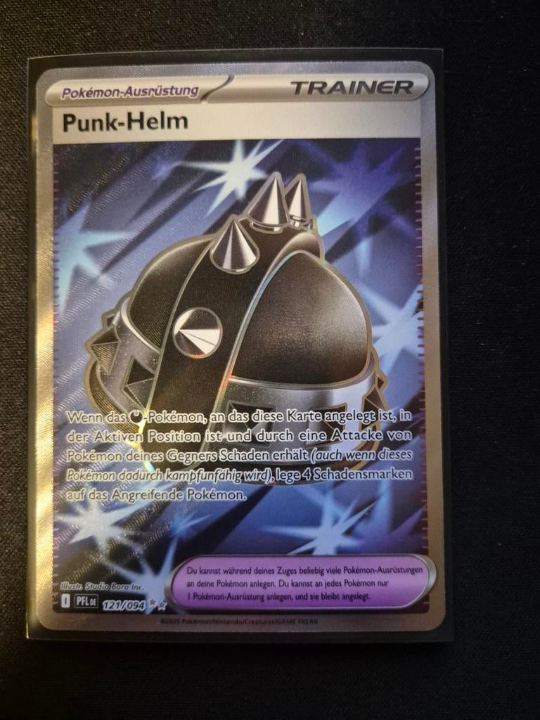 Pokémon Kaart: Punk-Helm Trainer (Foil, Duits), Ophalen of Verzenden, Zo goed als nieuw, Losse kaart, Foil