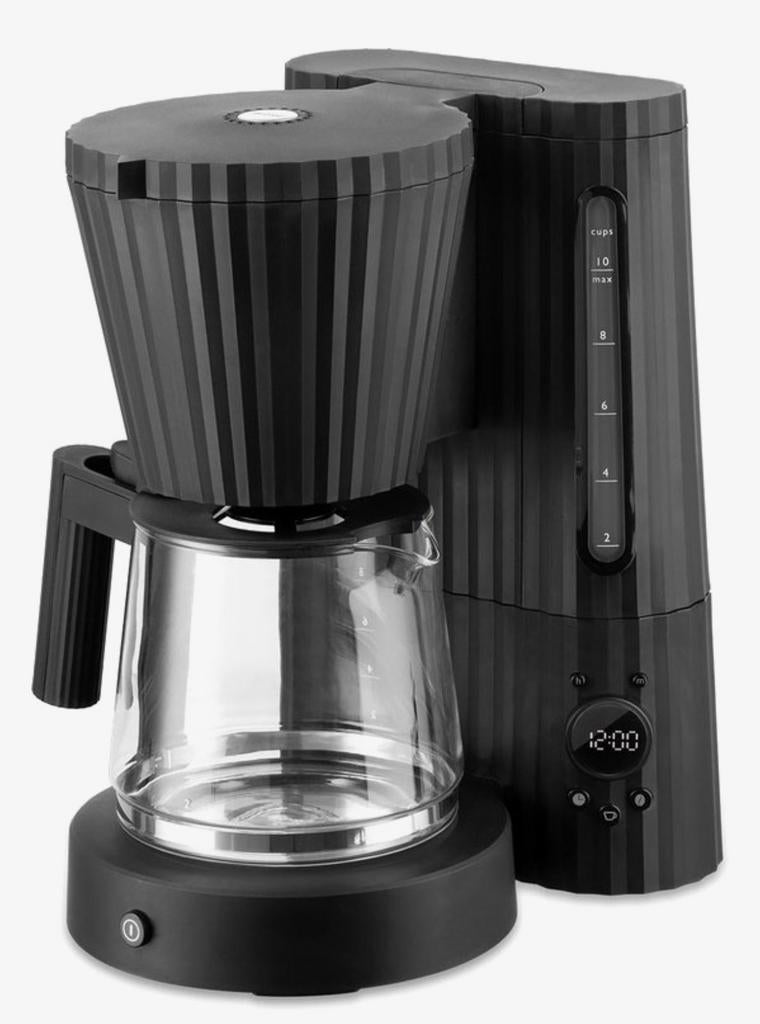 Alessi Plisse zwarte koffiemachine NIEUW in doos, Ophalen of Verzenden, Nieuw, Koffiemachine, Gemalen koffie