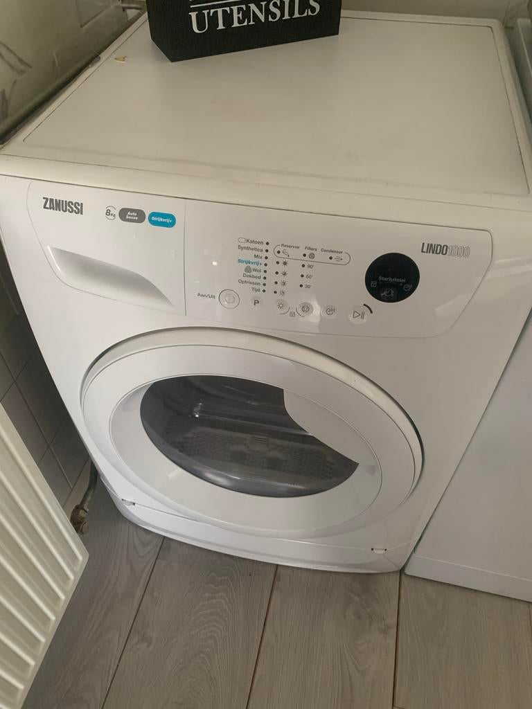 Zanussi droger 8kg - Strijkrijvrij, Witgoed en Apparatuur, Wasdrogers, Ophalen, Gebruikt, 8 tot 10 kg, Voorlader