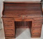 Antieke rolluik secretaire / houten bureau, Ophalen, Gebruikt