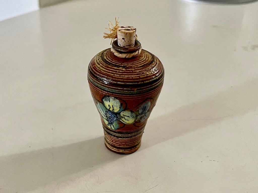 Klein antiek keramiek flesje, Ophalen of Verzenden