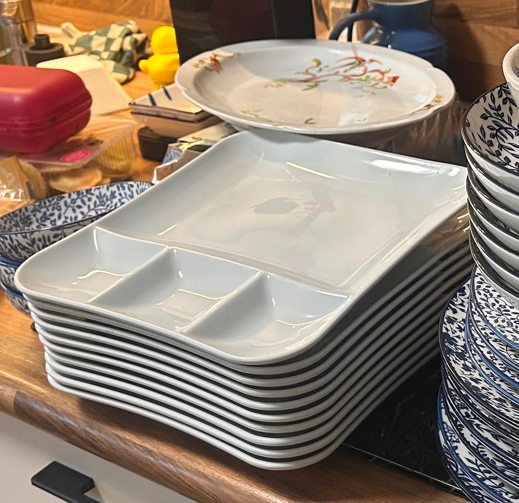 10 VIVO fondue/bbq borden, Huis en Inrichting, Keuken | Servies, Ophalen, Zo goed als nieuw, Bord(en), Overige stijlen