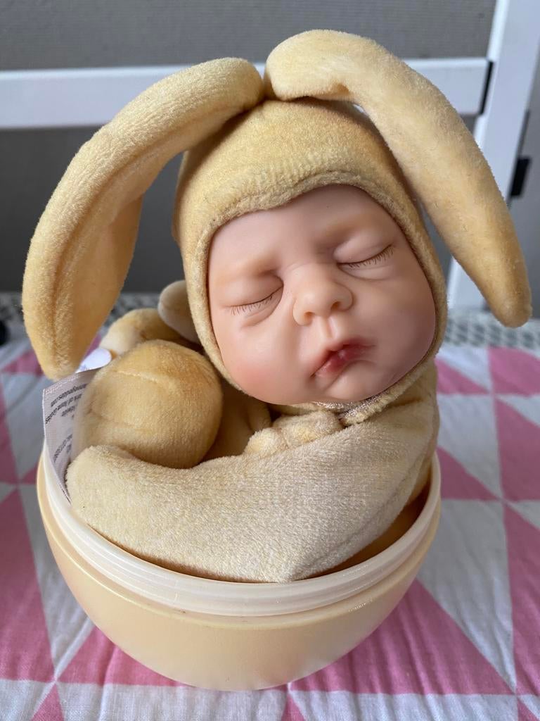 Anne geddes popje in exclusive haasje, Ophalen of Verzenden, Zo goed als nieuw, Pop