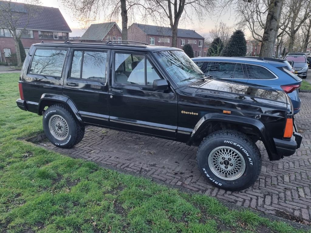 Jeep 1989 Zwart, Auto's, Automaat, 3910 cc, Zwart, Leder