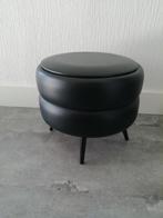 Retro Poef met Opbergruimte, Minder dan 50 cm, Gebruikt, Rond, Minder dan 50 cm