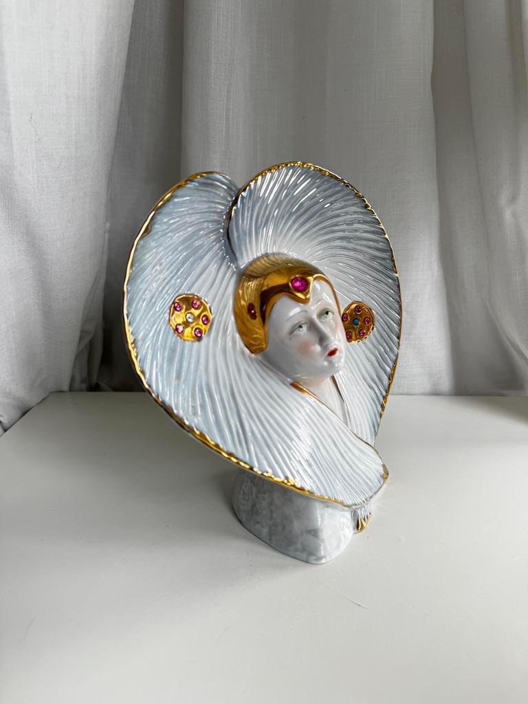 Prachtige Art Deco Revival Buste, Verzenden