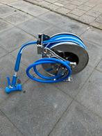 Rvs haspel met spuitpistool, Ophalen, Zo goed als nieuw, Tuinslanghaspel