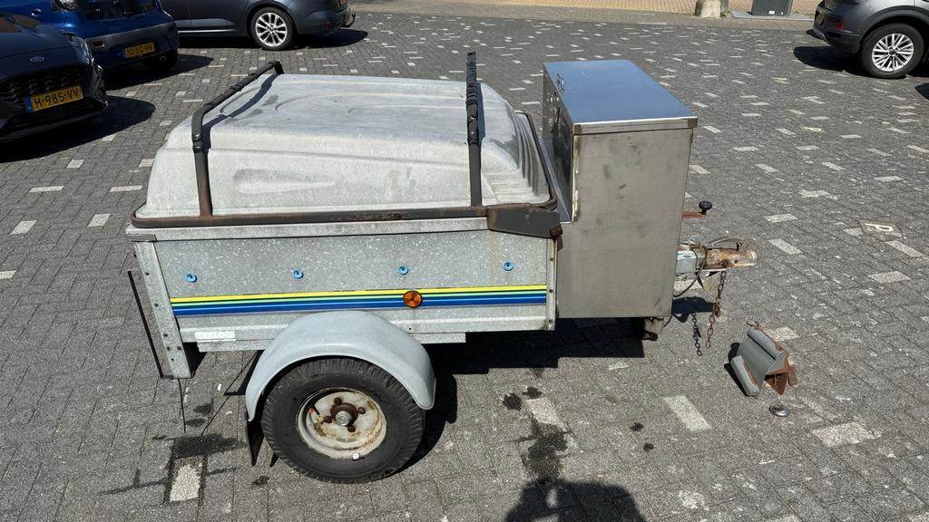 Bagagekar met disselslot en reservewiel, Ophalen, Gebruikt