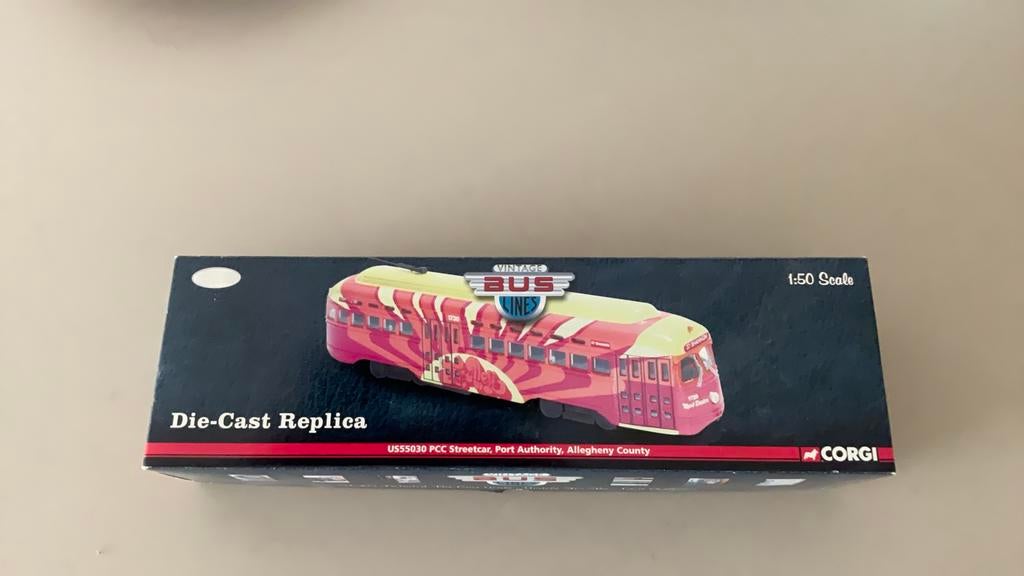 Vintage tram 1:50 in originele verpakking, Ophalen of Verzenden, Zo goed als nieuw, Overige typen, Corgi