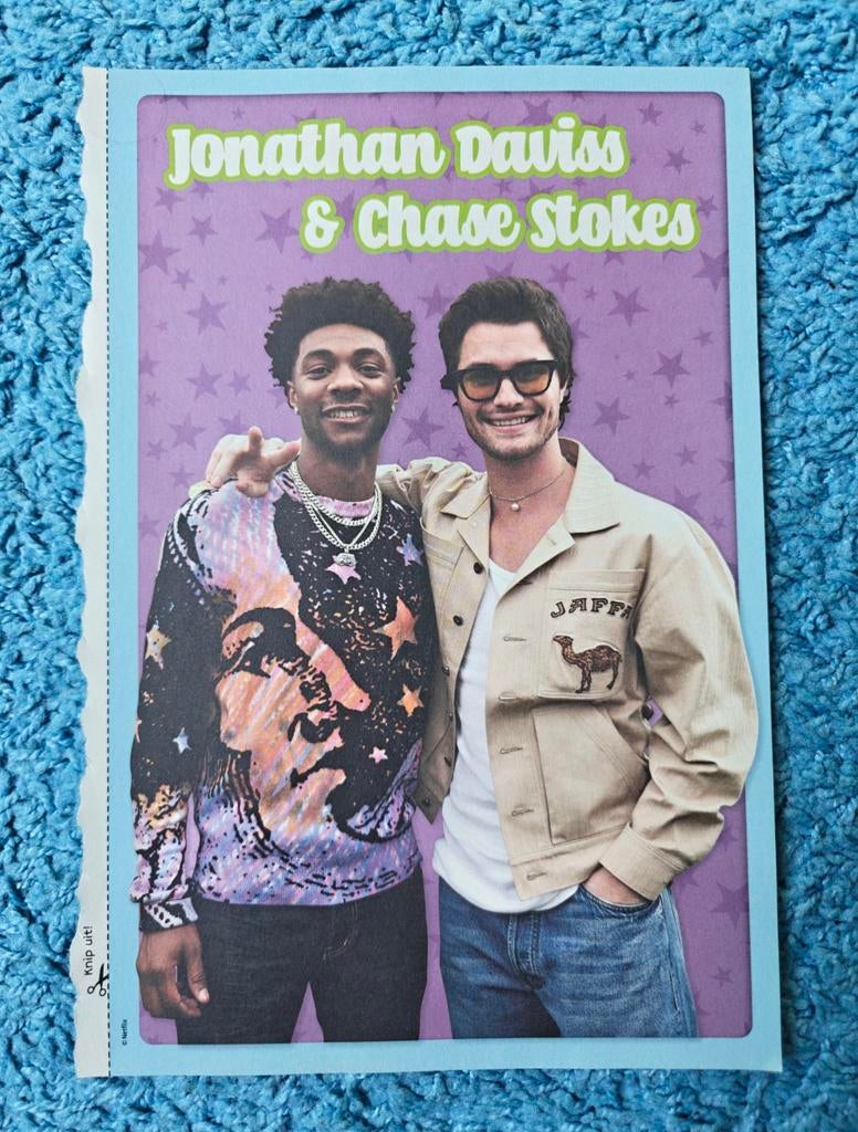 Outerbanks - Jonathan Daviss & Chase Stokes poster, Rechthoekig Staand, A4 of kleiner, Nieuw, Ophalen of Verzenden