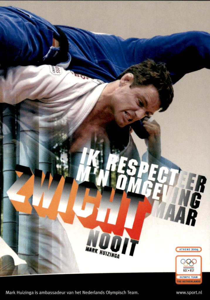 Mark Huizinga, Ik respecteer mijn omgeving OS 2004, Verzamelen, Verzenden, 1980 tot heden, Ongelopen, Sport en Spel