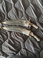 Twee Vintage Kukri Messen met Schede - Nepal, Ophalen