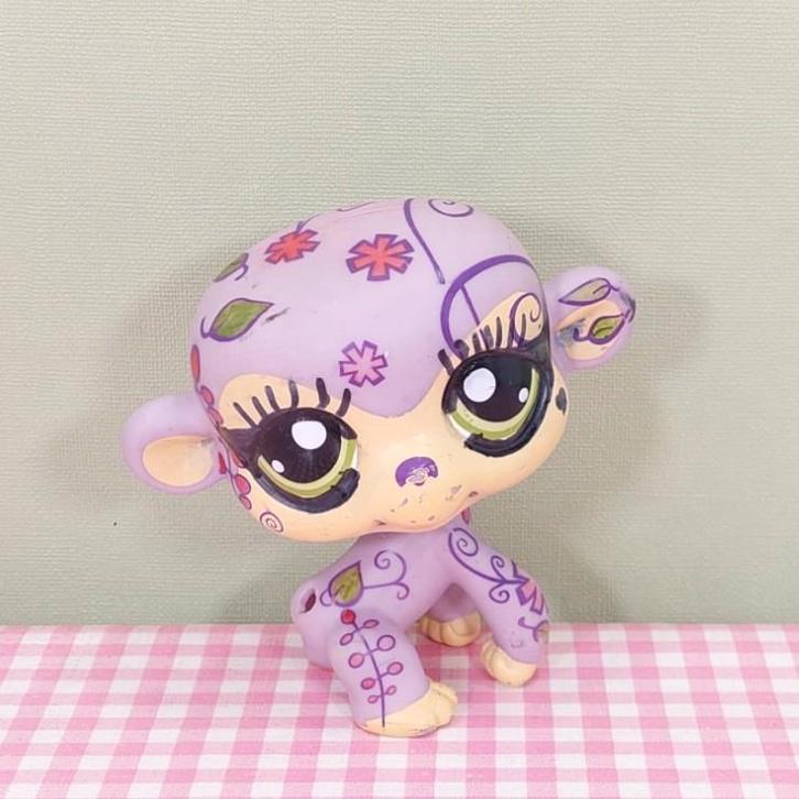 Littlest Pet Shop - Decopets aap / monkey Jumbo figuur 11 cm, Verzamelen, Poppetjes en Figuurtjes, Gebruikt, Ophalen of Verzenden