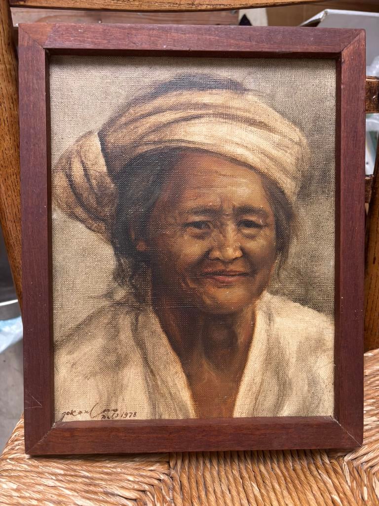 Twee prachtige portretten van Indische oude man en vrouw, Antiek en Kunst, Kunst | Schilderijen | Klassiek, Ophalen of Verzenden