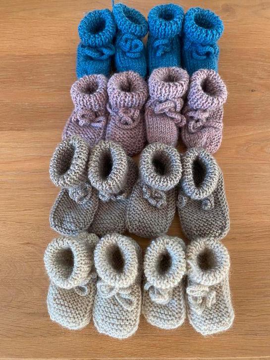 Merino wollen baby slofjes sokjes, Ophalen of Verzenden, Nieuw, Jongetje of Meisje, Slofjes