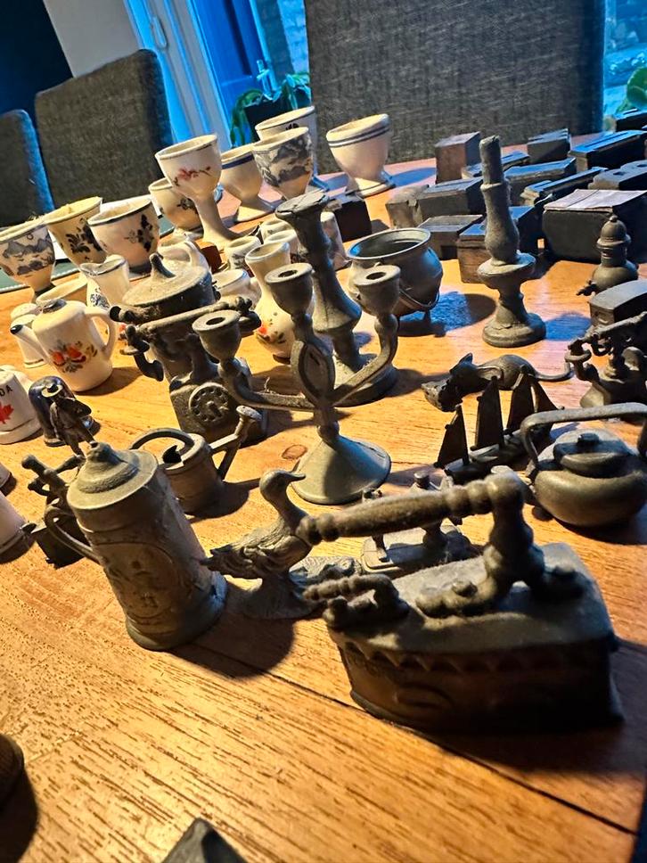 UNIEK; Vingerhoedjes, tinnen figuurtjes & stempels, Verzamelen, Overige Verzamelen, Gebruikt, Ophalen