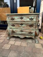 Antiek buikkastje/ladekastje in bohemian style, Ophalen, 50 tot 100 cm, Zo goed als nieuw, 3 of 4 laden