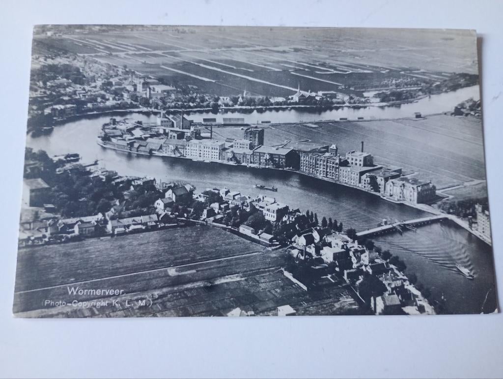 Wormerveer KLM Luchtopname omstreeks 1927, Verzamelen, Ophalen of Verzenden, 1920 tot 1940, Ongelopen, Noord-Holland