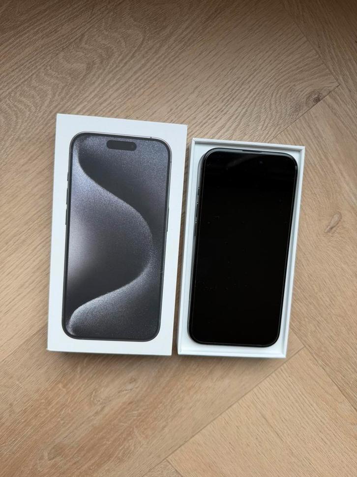 Nette iphone 15 pro 128 gb black titanium, Telecommunicatie, Mobiele telefoons | Apple iPhone, Zo goed als nieuw, 128 GB, iPhone 15 Pro