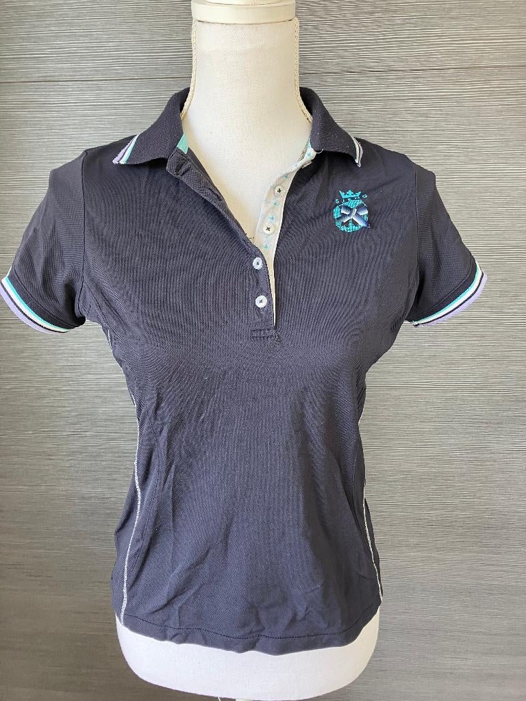 tennispolo Sjeng Schalken maat S blauw tennisshirt als nieuw, Blauw, Sjeng Schalken, Ophalen of Verzenden, Zo goed als nieuw