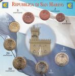 San Marino complete serie (8 munten) UNC in blister, Ophalen of Verzenden, San Marino, Overige waardes, Setje