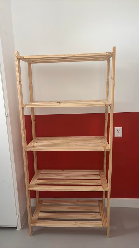 Houten stellingkast (praxis baseline), Ophalen, Gebruikt