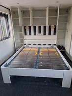 Zeer net bed met ombouw kastten, Tweepersoons, Ophalen of Verzenden, Zo goed als nieuw, 160 cm