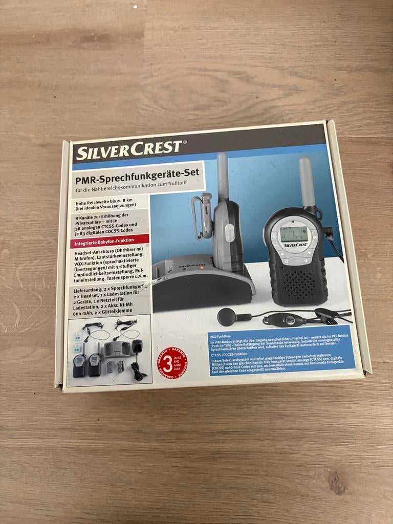 Silvercrest PMR-Spreekfunkgeräteset Walkie Talkie, Telecommunicatie, Portofoons en Walkie-talkies, 5 tot 15 km, Ophalen of Verzenden