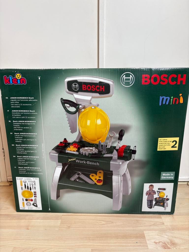 Bosch Junior Werkbank met helm en accessoires, Ophalen, Nieuw, Jongen of Meisje