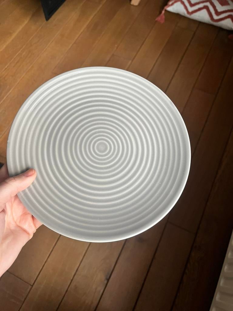 7x grijs bordje || vaatwasser bestendig, Ophalen, Zo goed als nieuw, Bord(en), Overige stijlen