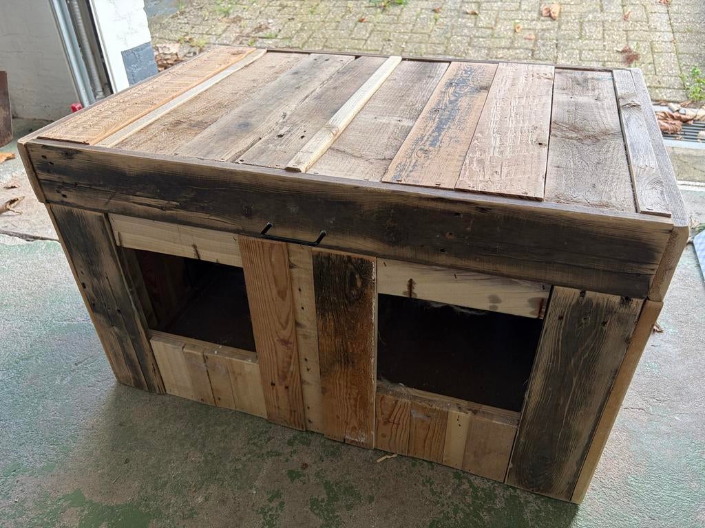 Kattenbak ombouw steigerhout (dubbel), Ophalen