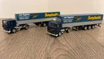 2 x Wiking H0 vrachtwagen Volvo met oplegger Bonduelle, Hobby en Vrije tijd, Modelauto's | 1:87, Ophalen of Verzenden, Zo goed als nieuw